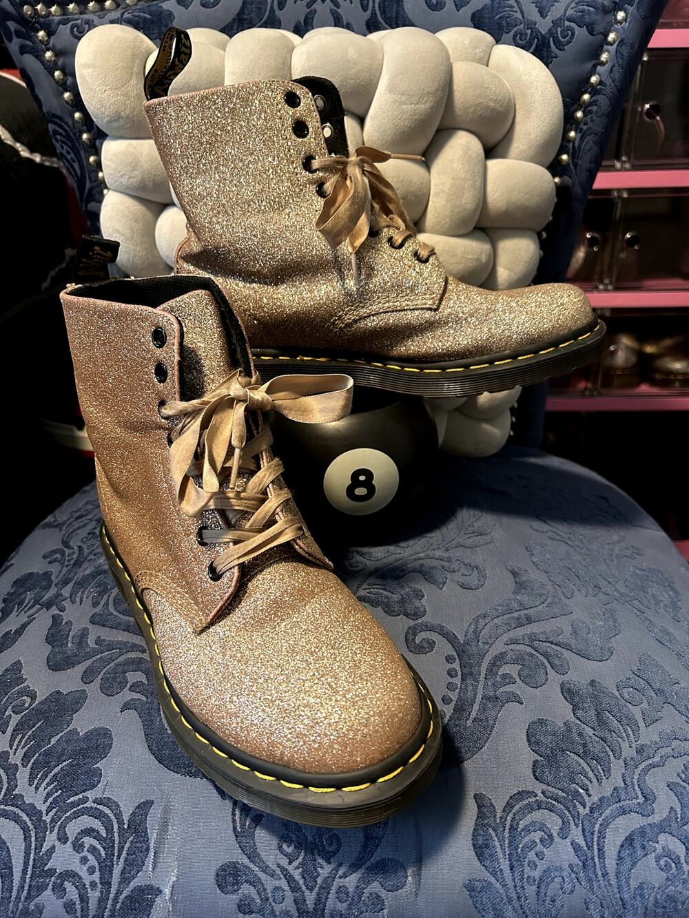 Dr Martens 1460 Pascal Rose Gold Glitter size 9/EU 41